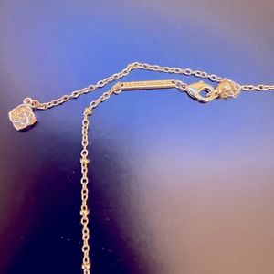 Kendra Scott Elisa Silver Short Pendant Necklace In Ivory Mother-Of-